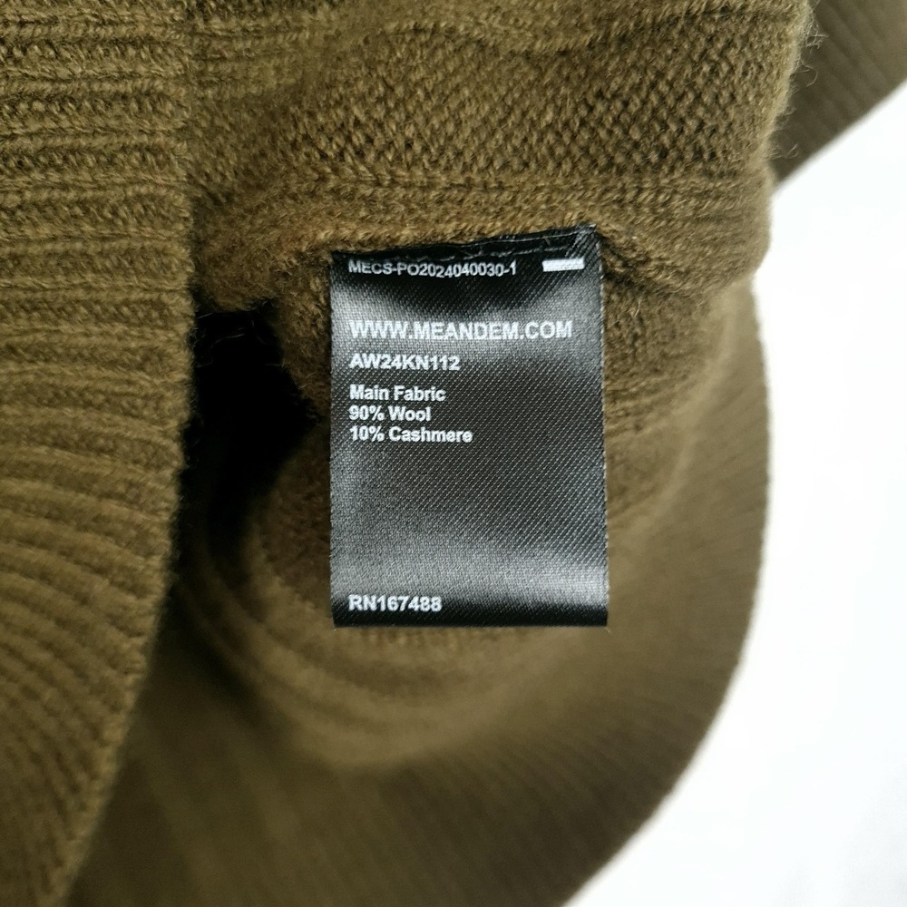 ME+EM Sweater Womens Medium Green Merino Cashmere Rib Crop Short Sleeve Knit - Picture 15 of 16